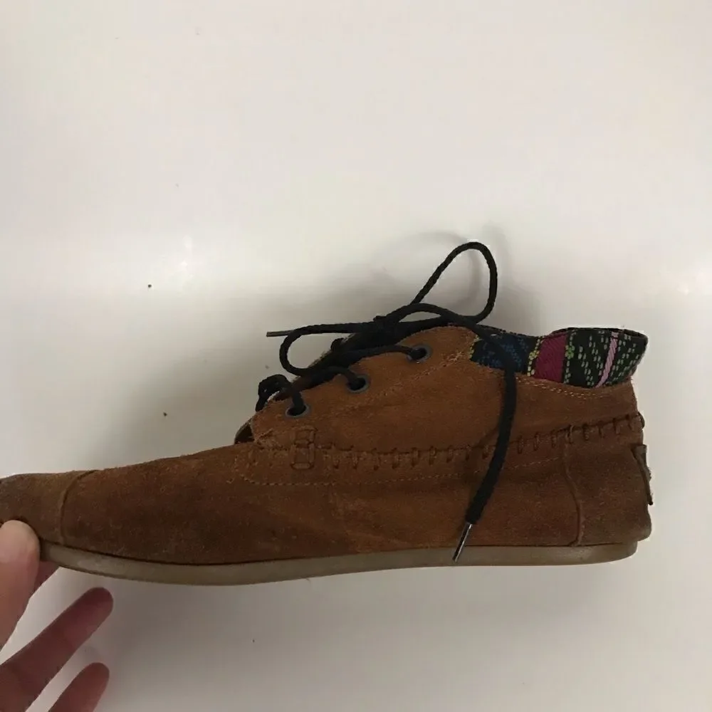 Toms Faux suede lace up moccasins - Picture 7 of 8